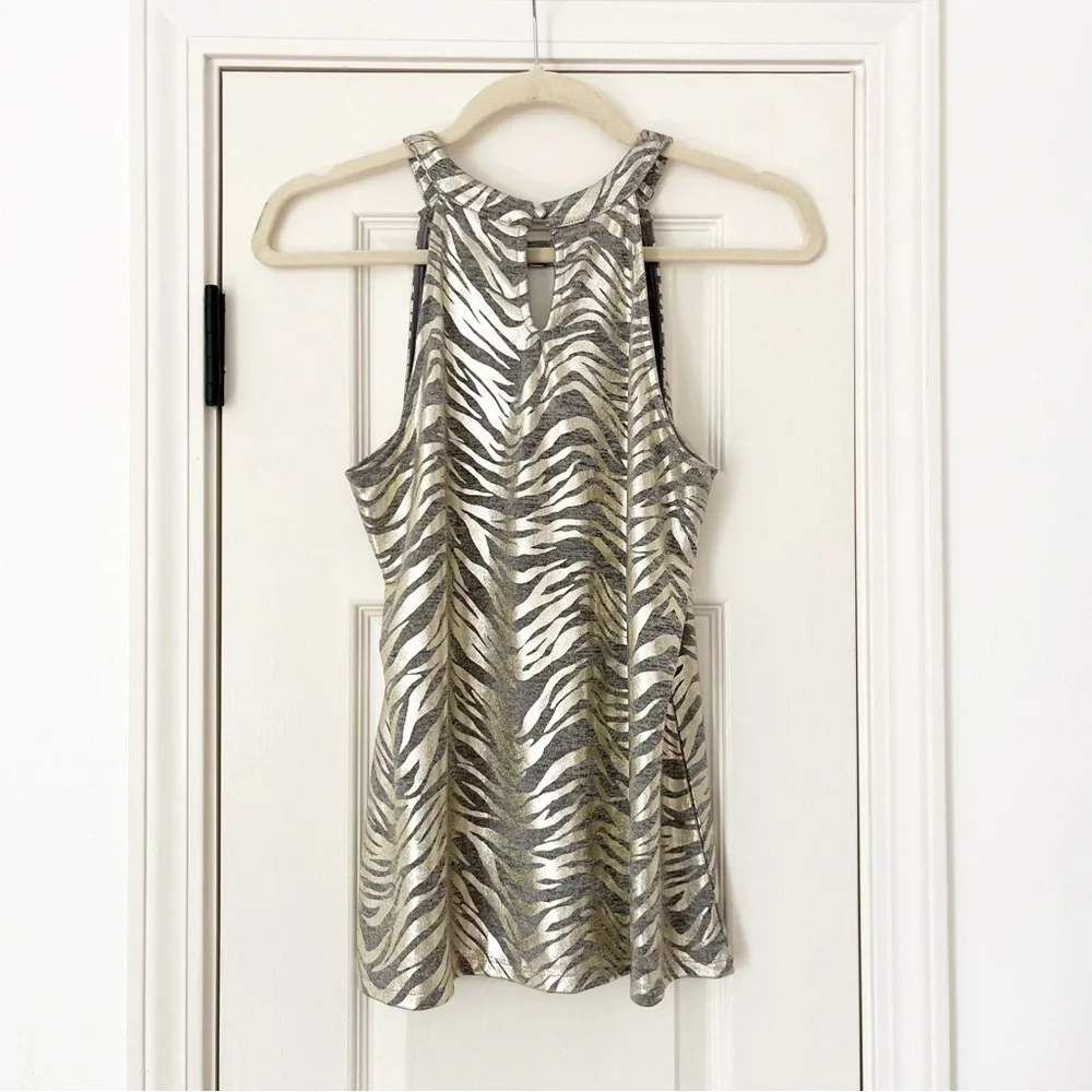 INC international concepts Zebra Print Sleeveless Top medium - Picture 6 of 7